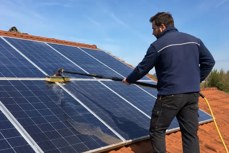 Nettoyage et entretien de panneaux solaires à Viriat